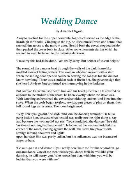 The Wedding Dance .